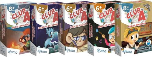 Atomo Games Pack Club A – 5 Giochi educativi linguistici | Competenza linguistica per bambini | Lettoscrittura, grammatica e vocabolario