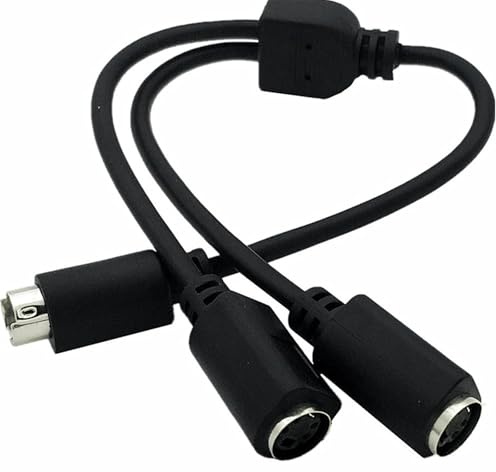 VIVIWI S-Video Câble répartiteur DIN Y 4 broches S-Vidéo 1 mâle vers 2 femelles DIN Y Câble d'extension répartiteur pour téléviseurs