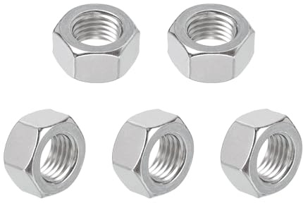 sourcing map 5 dadi esagonali M16 x 2 mm, in acciaio inossidabile 316, filettatura grossa, esagonali, per elettronica, macchina, fai da te