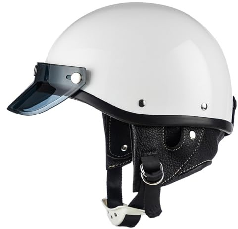Mezzo Caschi Moto Mezzo Casco Moto Ciclomotore Caschi Cromwell Chopper Leggero Quattro Stagioni Certificato DOTECE Casco Jet E Demi-Jet Caschi Scodella Aperto Casco Moto 4,XL:61-62CM