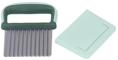 Taglie di taglio a piede ondulato Cutter di patate vegetali per carote Picnics da di frutta di patate (Verde)