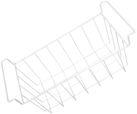 KOMBIUDA Cestello Appendibile Organizer per Cibi e Contenitori Alimentari in Ferro Bianco Facile da Pulire e Rimovibile per Congelatore e Cucina