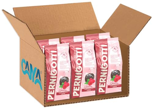 Pernigotti Busta Gemma Lamponi Praline di Cioccolato Fondente Extra con Morbido Ripieno ai Lamponi 140g [BOX da 6 Confezioni]