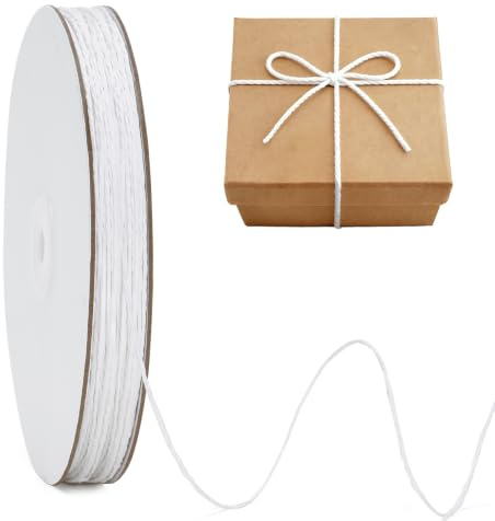 jijAcraft 2mm White Paper Twine: 100M Natural Paper String Twine