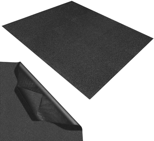 VINATO Antirutschmatte 120x100 cm, Wasserdicht, Schmutzabweisend, Zuschneidbar, Vielseitige PVC-Matte für Auto, Kofferraum, Küche, als Teppichunterlage und Bodenschutz, Schwarz-Steinmuster