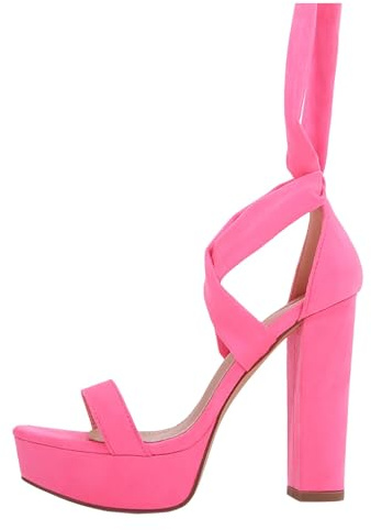 Sandali Tacco Donna Sandali Donna Tacco Pianta Larga Elegante Ballerine Con Decollete Cinturino Scarpe Fucsia Tacchi Décolleté Sexydonna Hot Neri Colpo Di Punta Sabot Spuntate 39 Sandalo Estivo