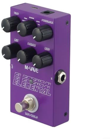 Pedal de retardo digital, 9 efectos, tiempo de retardo de 3000 ms, cuerpo de metal, para modo grifo y sujeción, para guitarra eléctrica, color negro