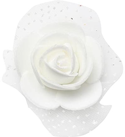 Sharplace 100pcs Foamrosen Schaumrosen Schaumköpfe Kunstrosen Rosenkopf, Weiß, 3.5cm