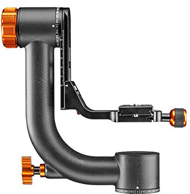 Walimex pro - Testa per cannocchiale in carbonio C15, di alta qualità, panoramica a 360°, con piastra a sgancio rapido Arca, portata 20 kg, con custodia, per obiettivo DSLR DSLM