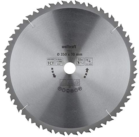 wolfcraft Sågklinga för bordscirkelsåg, HM, brun serie I 6593000 I För snabba, grova snitt
