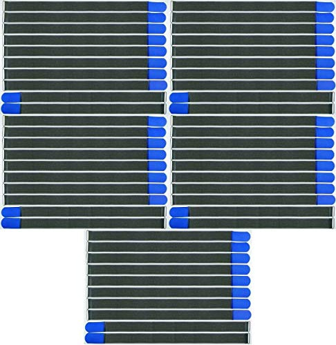 50x 80 cm x 50 mm FUK wiederverschleßbare Klett-Kabelbinder BLAU mit Metall-Öse - Kabel-Klettband 800 mm wiederverwendbar