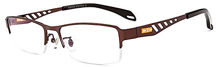 Progressive multifokale Lesebrille, rechteckige Lesebrille für Herren, Blaulicht-Schutzbrille, Brille mit nahezu doppeltem Verwendungszweck, 3-Fach-Optik, hohles Design, Metallbrille mit Halbrand