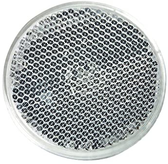 OROK - Lot de 4 catadioptres Rond adhésif/Réflecteur Rond, cataphote - Coloris : Blanc - Diamètre : 60mm - Forme : Ronde - 4 pièces - Accessoires universels pour remorque