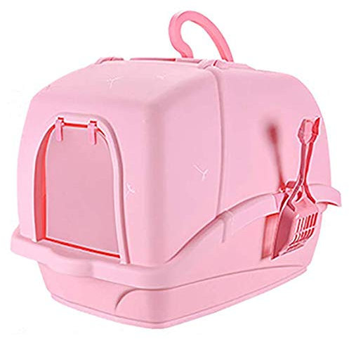 QIAOH Katzenklo GroBe Katzen, Leicht Zu Reinigen Katzentoilette Selbstreinigend, Cat Litter Box mit Streuschaufel