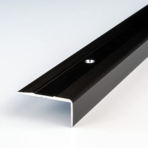 PROVISTON | Treppenkante | Aluminium eloxiert | Bronze Dunkel | Breite 36 mm | Höhe 15 mm | Länge 1000 mm | Gebohrt | Treppenkantenprofil | Treppenwinkel | Winkelprofil | Kombiwinkel | 1 Stück