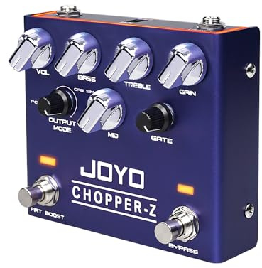 JOYO High-Gain Amp Simulator Guitar Pedal, Built-in Noise Gate & 412 Cab Sim with 3-Band EQ & FAT BOOST, 3 Output Modes, Bypass (Chopper-Z R-18)