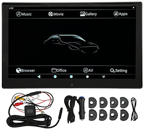 Moniteur D'appui-tête de Voiture, écran Tactile 13,3 Pouces 4K 1080P 2 + 16G Oreiller de Siège Arrière Lecteur Multimédia Lecteur Vidéo de Siège Arrière de Voiture pour Toutes Les