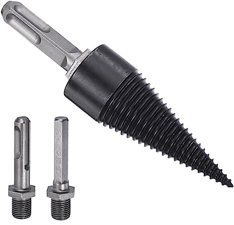 PATIKIL 32mm Legna Ardere Ceco Spaccalegna Trapano Bit, 4pz/1Set Rimovibile Trapano Punte Elettriche Trapani Vite Cono Avvitatore con Trapano Alberi per Casa