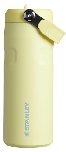 Stanley IceFlow Flip Straw 2.0 Bouteille d'eau de 473,6 g | Paille intégrée avec grande ouverture | Légère et résistante aux fuites | Acier inoxydable isolé | Sans BPA | Pomelo