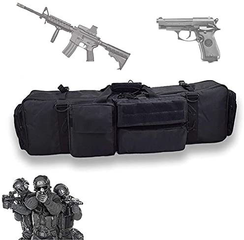 ANSNOW Langer Gewehrkoffer, Taktische Doppel-Waffentasche – Weicher Waffenkoffer Für Gewehre, Karabiner-Schusswaffen-Range-Tasche Mitenaufbewahrung, Gepolsterter Schrotflinten-Tragekoffer Für Die Sc