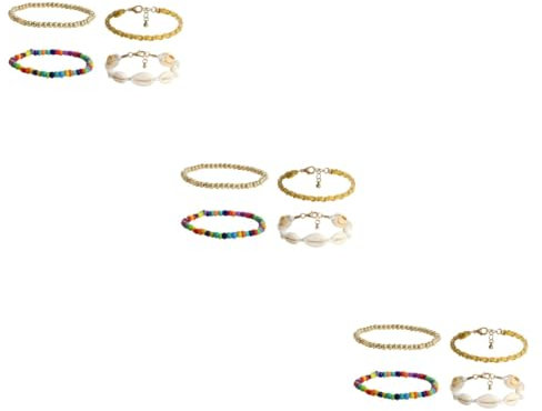 SAFIGLE 12stücke Kreative Shells Armband Für Damen Verstellbares Handgefertigtes Schmuckstück Im Maritimen Stil Für Zu Besonderen Anlässen Wie Geburtstagen Und Feiertagen