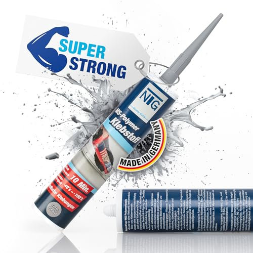 NTG Vinyltrimethoxysilan Kleber 290ml Baukleber Dichtstoff für Airlineschienen Made in Germany UV beständig Alleskleber Montagekleber Wasserkleber Karosseriekleber Kraftkleber Spezialkleber (2 Stück)