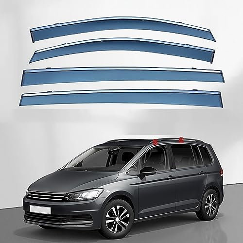 GuGuoZZ Windabweiser Regenabweiser für VW Touran L MK2-5T 2016-2023+ Luftabweiser Seitenscheiben Regenschutz Regenabweise Rumplex Windabweiser