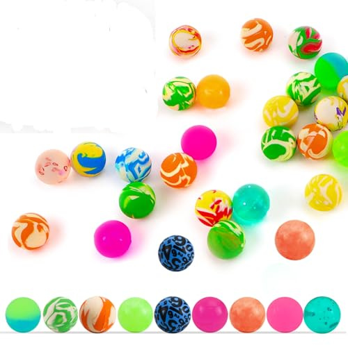 Flummies per bambini, 40 pezzi Flummis Large, palline di gomma da 27 mm, adatte per bomboniere di compleanno, premi in classe, accessori per il gioco (40)