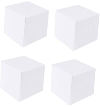 Sewroro 4 Pièces Moules à Gâteaux Carrés Moules pour Confection De Gâteaux Cubes Blancs