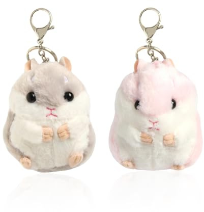 Sollechain Da 2 Pezzi Di Peluche, Animali Da Cartone Animato Carini, Portachiavi Divertenti, Ciondoli Per Borse Da Donna, Accessori A Chiave Creativa.