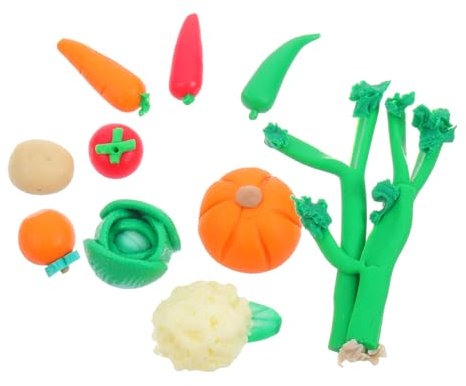 Milisten 10pièces Lot de Mini-Carottes Artificielles Décorations De Jardin Figurines De Fruits Et Légumes pour Maison De Poupée Ornements Miniatures
