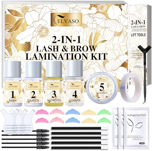 2IN1 Kit professionnel et plastifié pour sourcils avec instructions faciles pour la croissance des cils et la stratification durables
