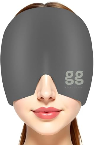 Compresa fría para la cabeza para aliviar la migraña y el dolor de cabeza, tapa reutilizable para terapia de frío/calor, paquete de hielo de gel flexible para presión sinusal, tensión, recuperación