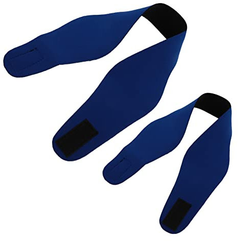 GOOHOCHY Waterproof Swimming Headband Ear Protection Neoprene Yoga Diving Band for Adults and Kids Blue Set Size