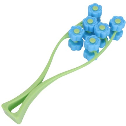 DECORNIJIA Strumento per Massaggio del Viso e Rullo per Mento 6 Ruote a Forma di Fiore, Piccolo e Portatile, Massaggiatore Facciale per Uso Domestico e Outdoor, Migliora la Circolazione