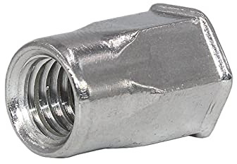 Metall-Blindnietmuttern, Einpressmuttern, 304 Edelstahl M4-M12 Senkkopf Rivnut Einsatzkappe A047(M6 (10Pcs))