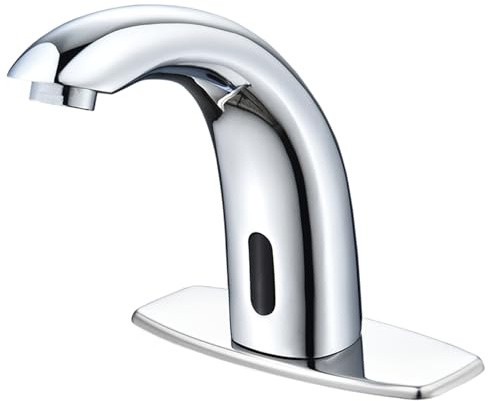 XJTNLB Robinet Infrarouge Lave Main Chrome Fonctionnement Sans Contact Des Robinets de Lavabo de Salle de Bain Mitigeur Lavabo