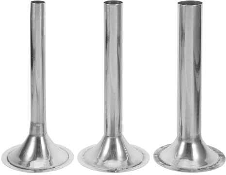 TOKIDNY Accessori Insaccatrice Carne in Acciaio Inox 3 Pezzi 15/2/25 CM Tubi per Insaccatura Salsicce Manuale Ricambi Professionali per Tritacarne Utensili da Cucina per Produzione