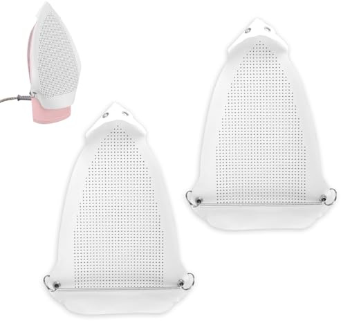 Penitue 2pcs Housse de Protection Fer à Repasser, Respirantes et Résistantes la Chaleur Couverture Fer à Repasser Prévient les Brûlures et le Collage des Tissus (0.3mm)