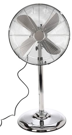 Well Home Ventilador de pie, Ø45cm, 50W, 3 velocidades, oscilación horizontal, 220-240V 50Hz, cobre