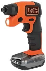 Black+Decker Akku-Schrauber mit Zubehöraufbewahrung BDCSFS30C (3.6V, 1.5 Ah, Rechts-/Linkslauf, integrierte Taschenlampe, 30tlg. Abziehbares Zubehörset Am Schrauberfuß)