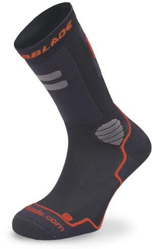 Rollerblade HIGH Performance Socks, Inline Skate Socken für Männer, Erwachsene Sportsocken, Schwarz/Rot