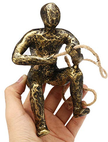 EsportsMJJ Escalade Homme Mur Art Suspendus Décorations Climber Cadeau Vintage Rétro Corde Gadget - Bronze