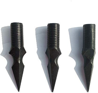 AMEYXGS 12 Stück Broadheads Legierter Stahl Pfeilspitzen Traditionelle Vintage Jagd Pfeilspitzen für 8mm Holzpfeile und Bambuspfeile (Type 1)