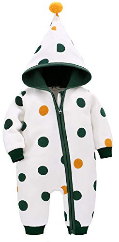 Bebone Ropa para bebé Niños Niñas Ropa de una pieza Otoño Invierno Body Ropa de cama Pijamas (Verde,59,3-6meses)
