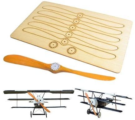 Modellflugzeug Holzpropeller, 138 mm Länge, für Slow Flyer, zum selber Bauen aus Holz, nicht flugtauglich, für Standmodelle, Sperrholz Propeller, Flugzeugmodell Zubehör, Fliegermodell Motorpropeller