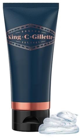 King C. Gillette GEL DA BARBA Trasparente per Rasatura Uomo, Confezione da 150 ml, PROTEGGE e RIPARA la Pelle dalle Lamette, Profumo al té Bianco,KIT PROFESSIONALE, IDEA REGALO