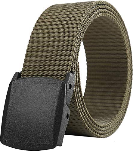 LionVII Bälte för män kvinnor militär nylon med plastspänne 130 cm