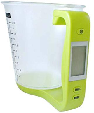 Cabilock Medición De Líquidos Digital Vaso Medidor Electronico Taza Medidora con Pantalla LCD Taza De Escala De Alimentos Taza Medidora LCD Herramienta De Medición De Peso Número Balanza