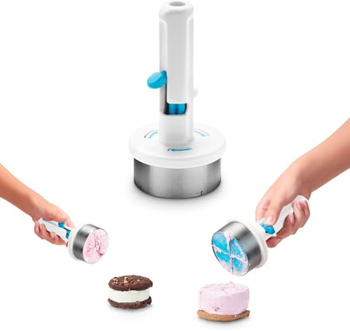 Dreamfarm Icepo Ice Cream Sandwich Scoop | Easy, one-handed gadget for ice cream, gelato and sorbet with high-tensile wires, serves perfect ½ cup portions
